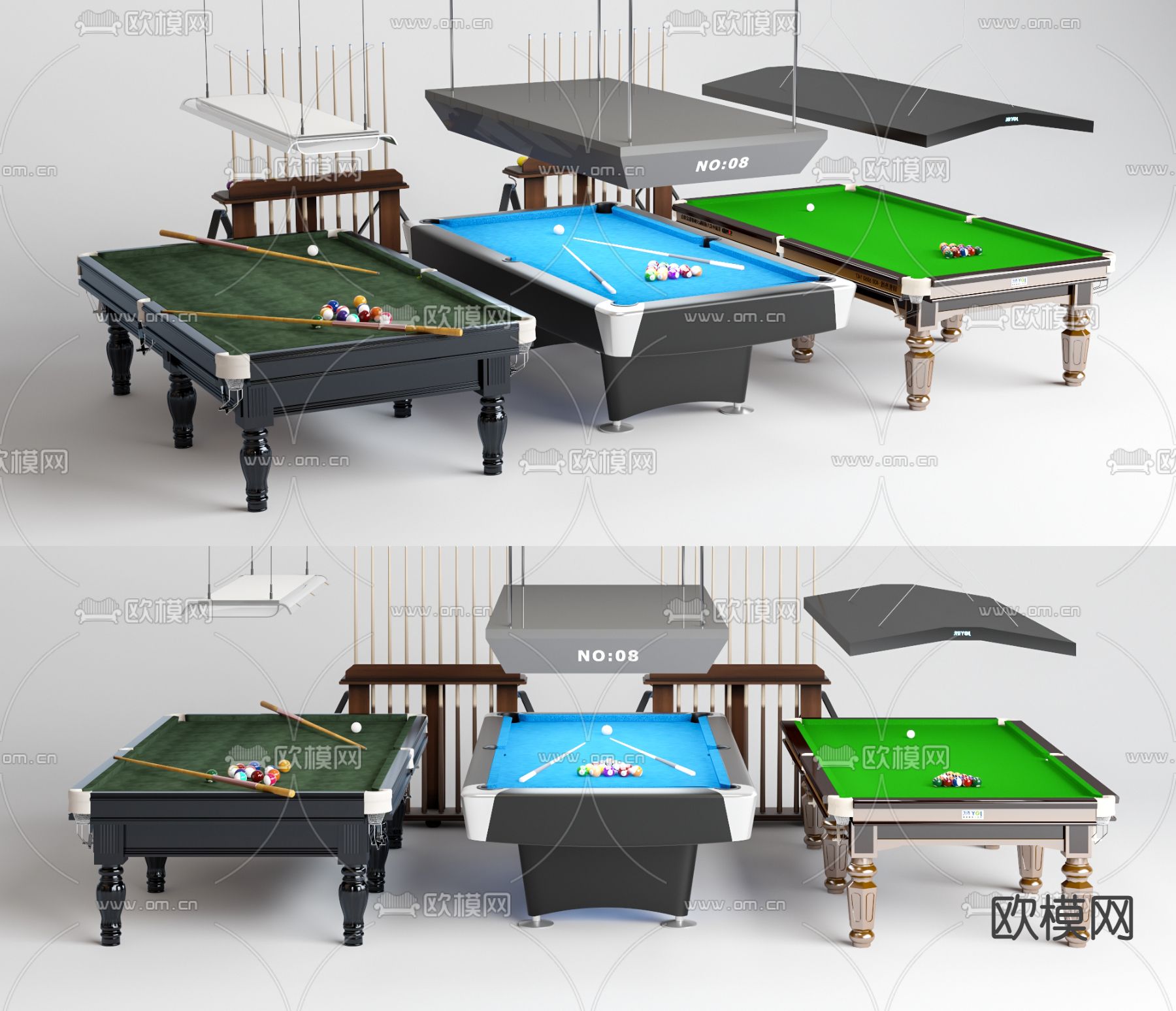 台球 桌球杆3d模型下载