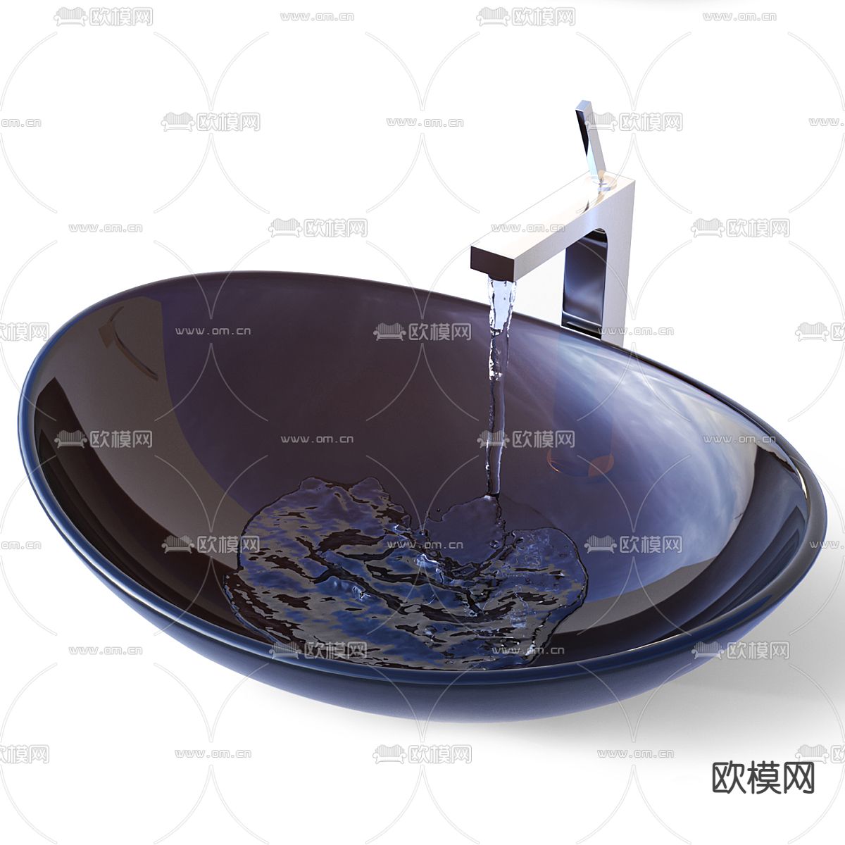 现代洗手台 台盆3d模型下载（渲染图3）