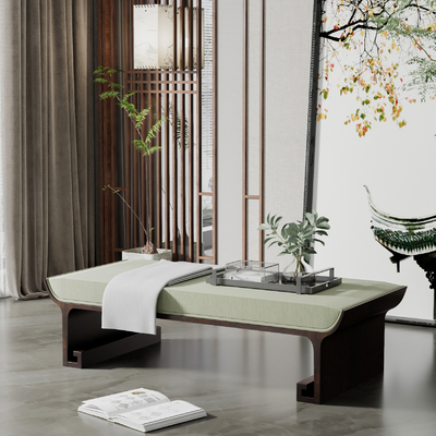  新中式脚踏su模型 