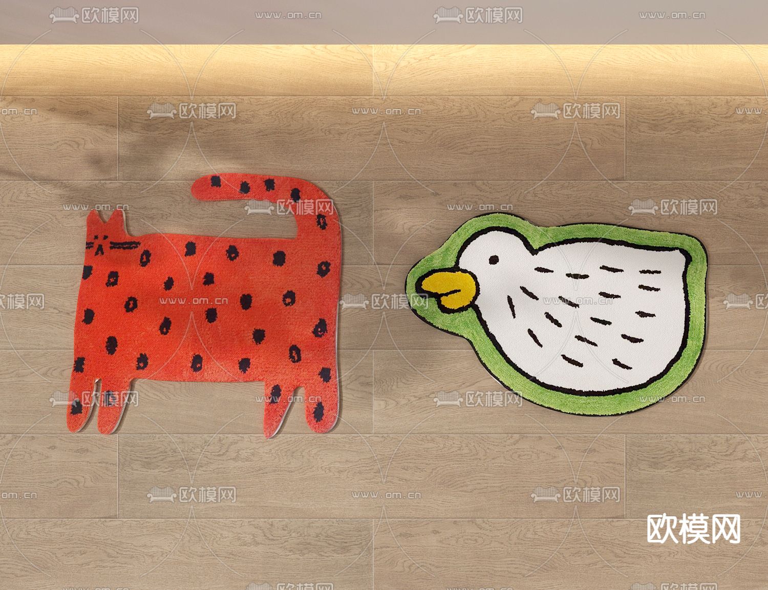 儿童卡通地毯3d模型下载