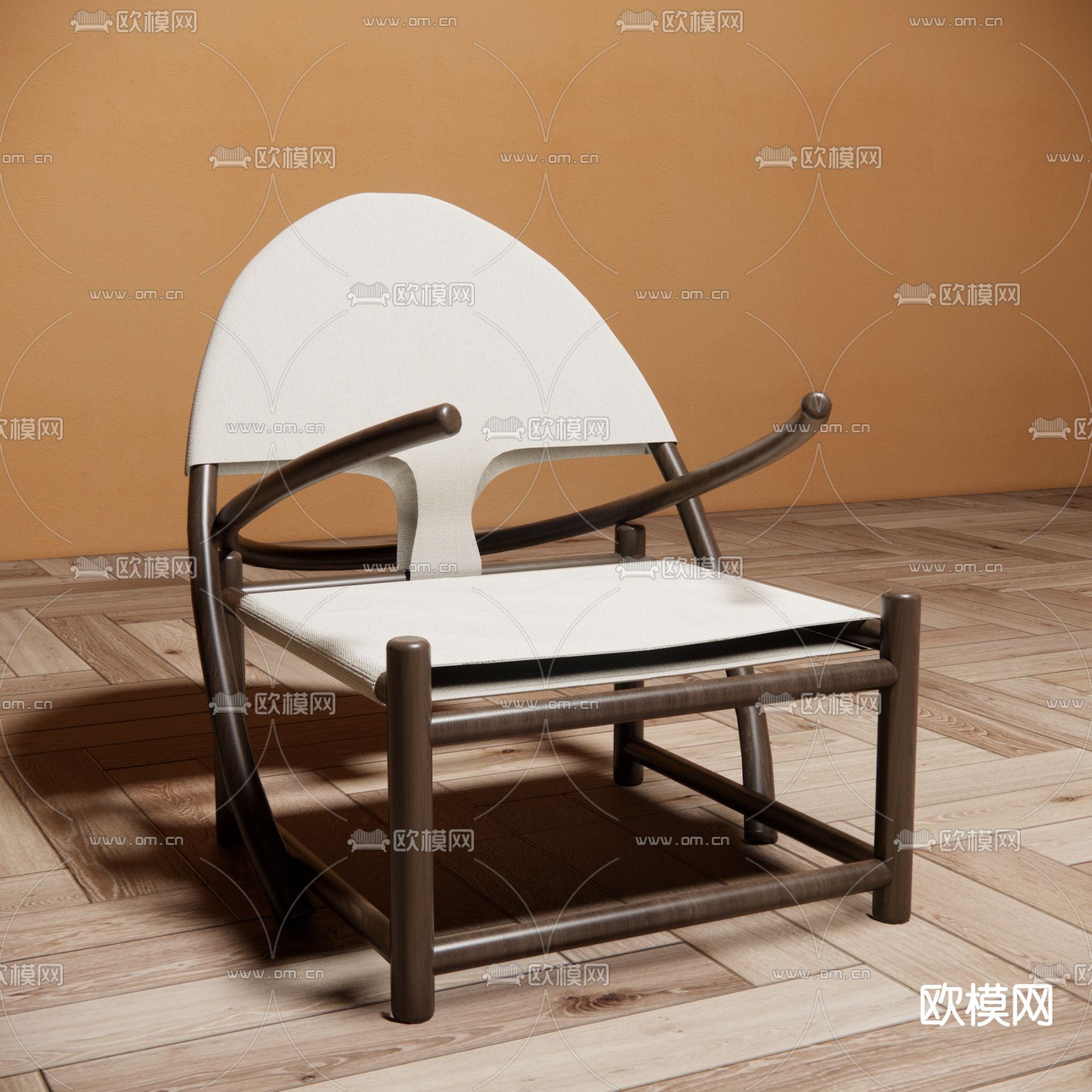 现代躺椅 椅子su模型下载（渲染图1）