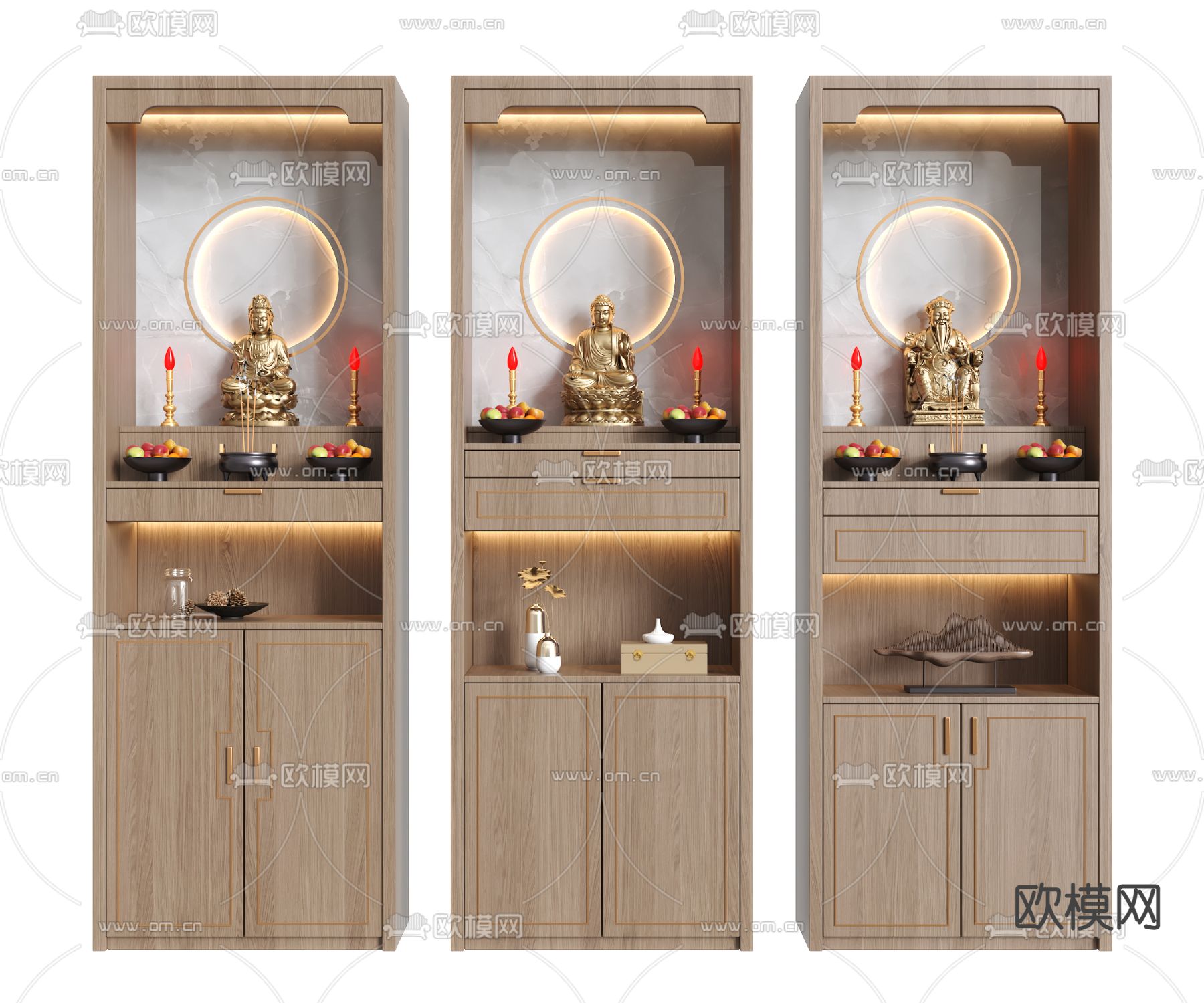 新中式佛龛 神龛 神柜3d模型