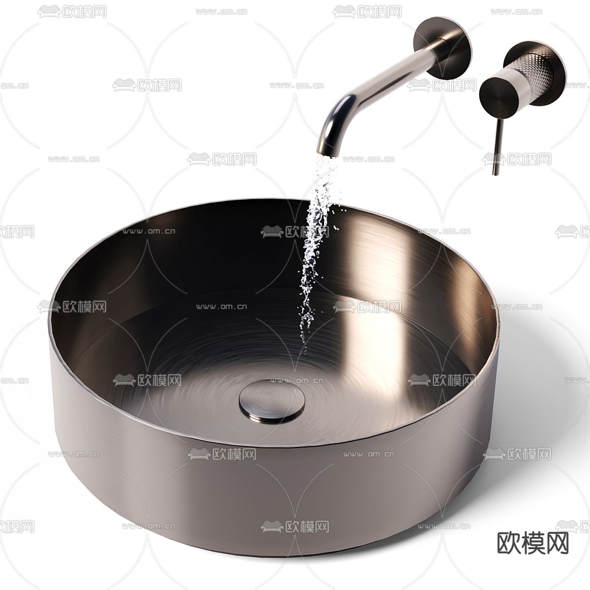 现代洗手台 台盆3d模型下载（渲染图2）