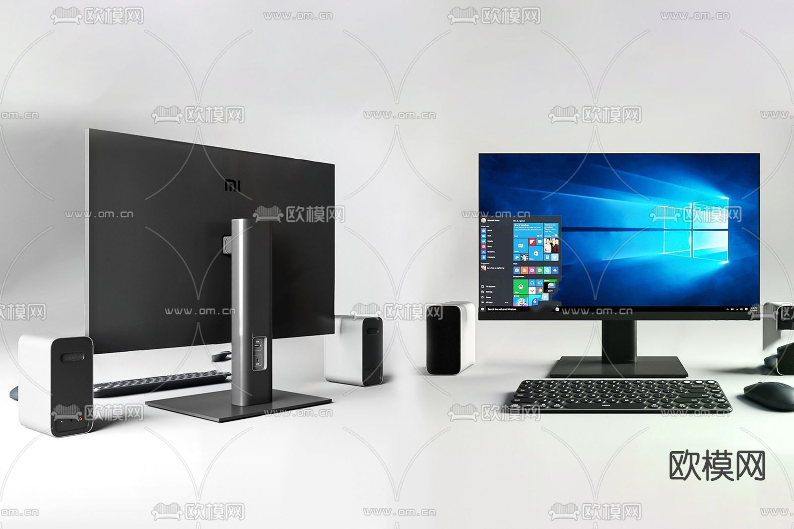 显示器 键鼠 音响su模型下载（渲染图1）