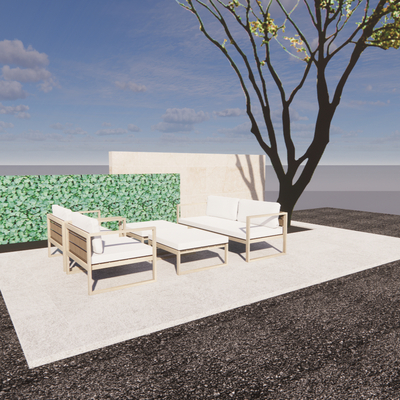  户外沙发休闲座椅su模型 