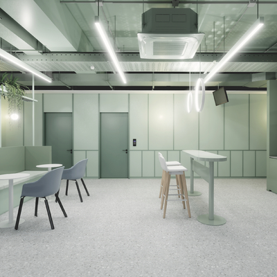  现代公司茶水间su模型 