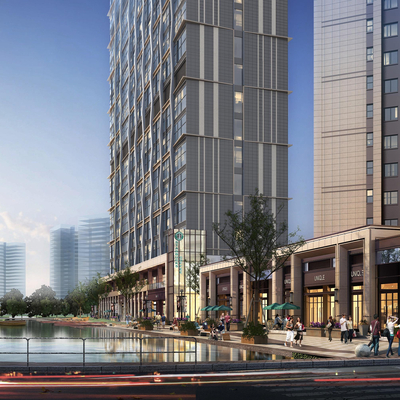  欧式商业街su模型 