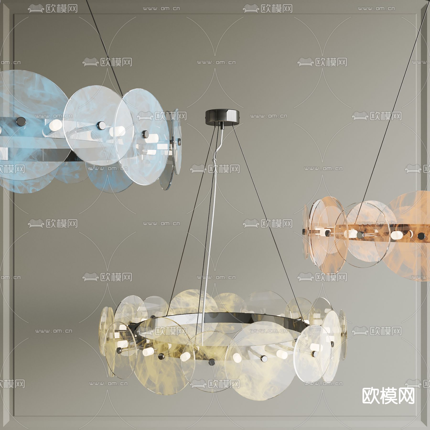 Aployt 玻璃吊灯su模型下载_ID12251827_sketchup模型下载-欧模网