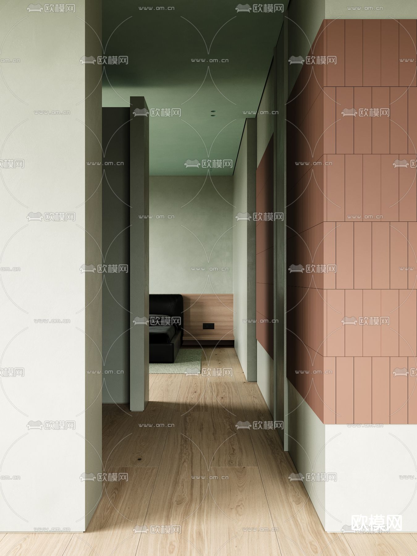 孟菲斯风客餐厅3d模型下载（渲染图3）