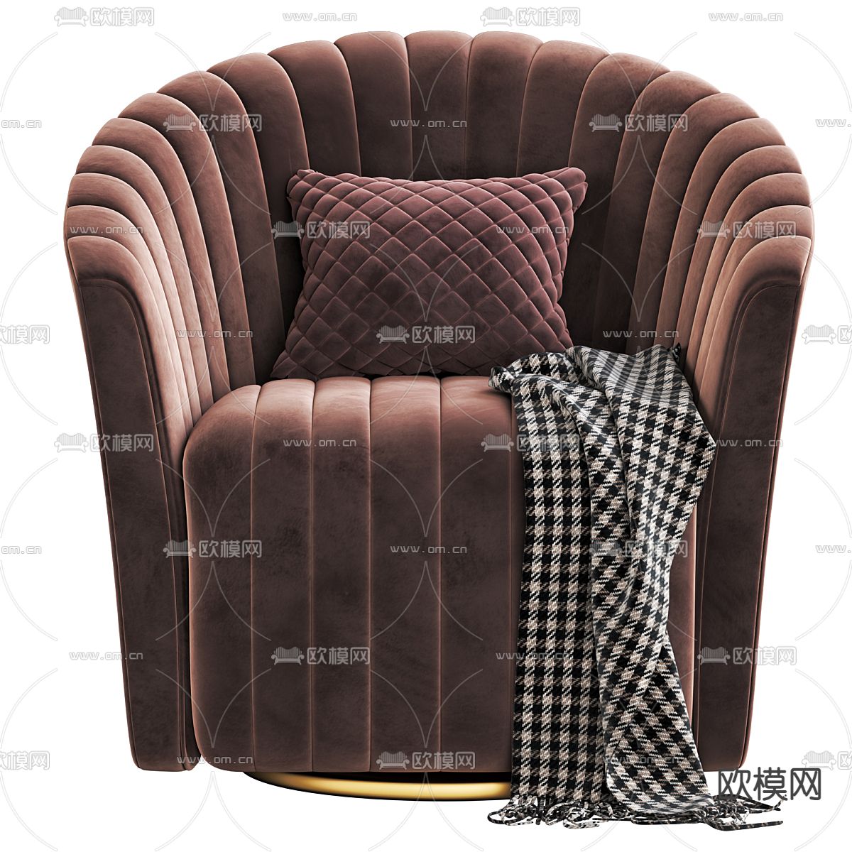 现代单人沙发3d模型下载（渲染图2）