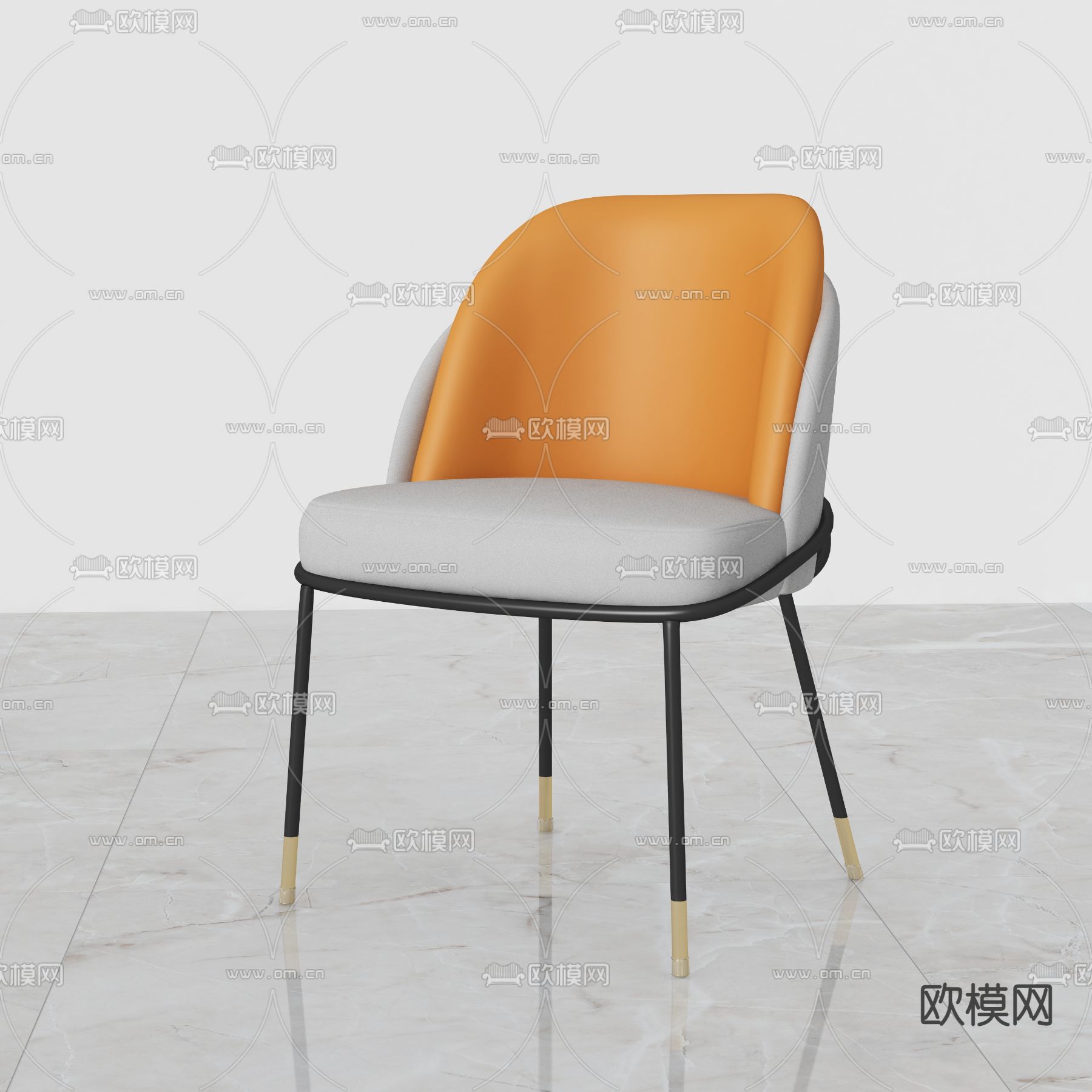 侘寂单椅子 餐椅3d模型下载（渲染图2）