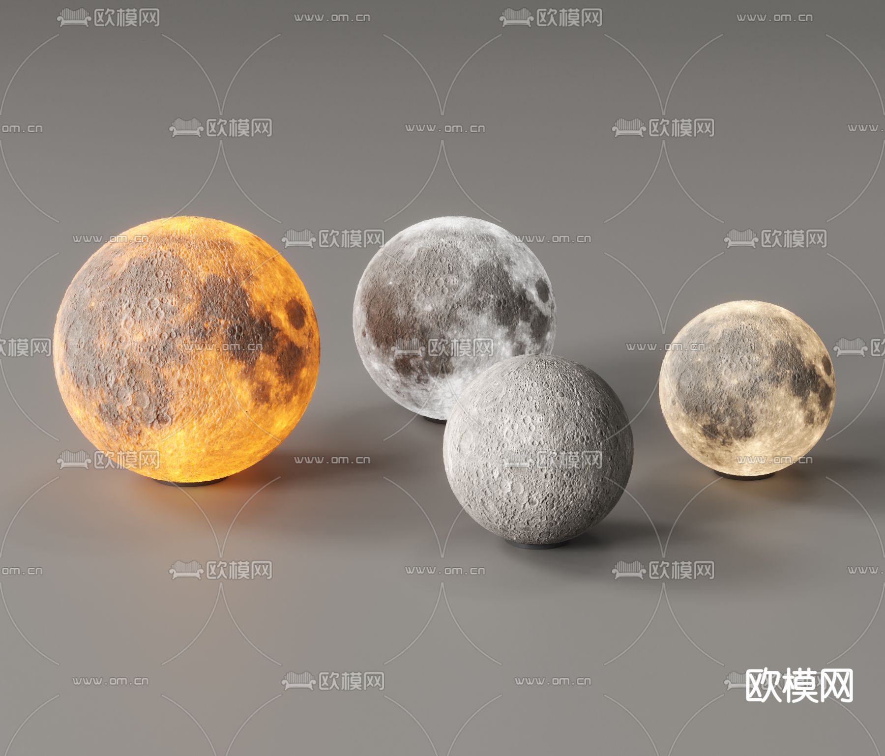 星球灯 落地灯3d模型下载_ID12249261_3dmax免费模型-欧模网