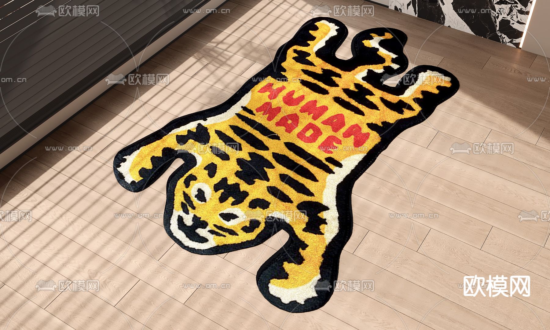 虎虎生威地毯3d模型下载（渲染图1）
