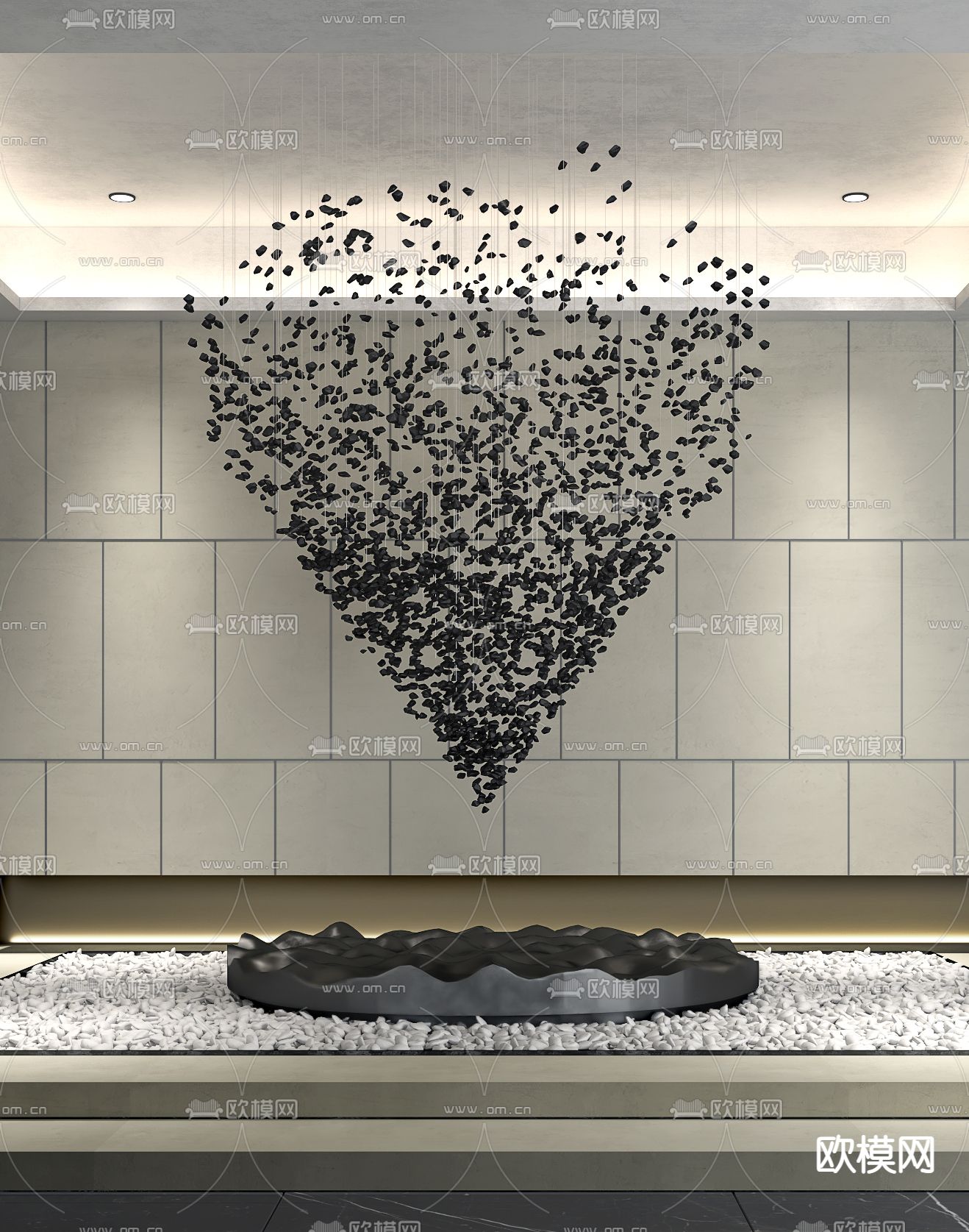 水晶雕塑 艺术挂件3d模型下载（渲染图2）