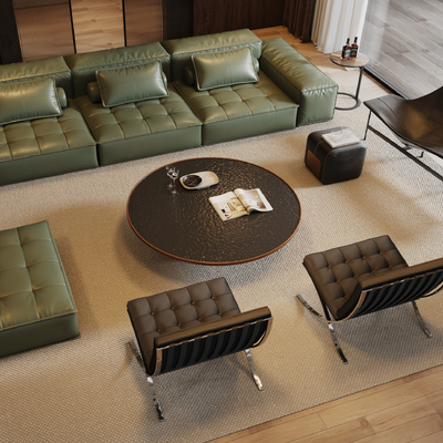  Minotti 米洛提 组合沙发su模型 