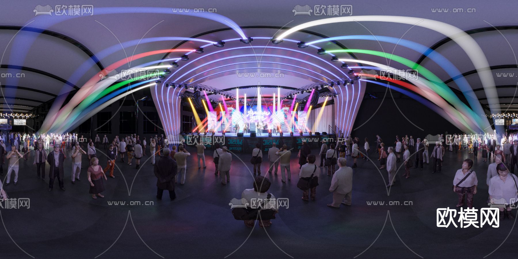 活动舞台cr全景3d模型