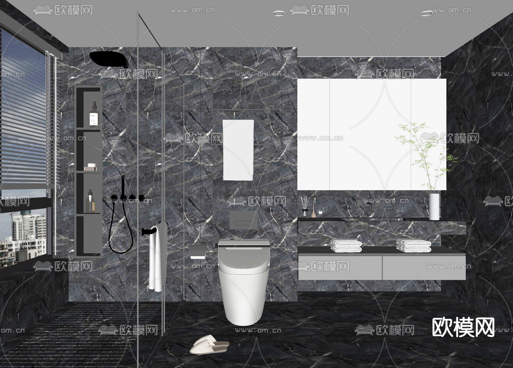 卫生间su模型下载（渲染图2）