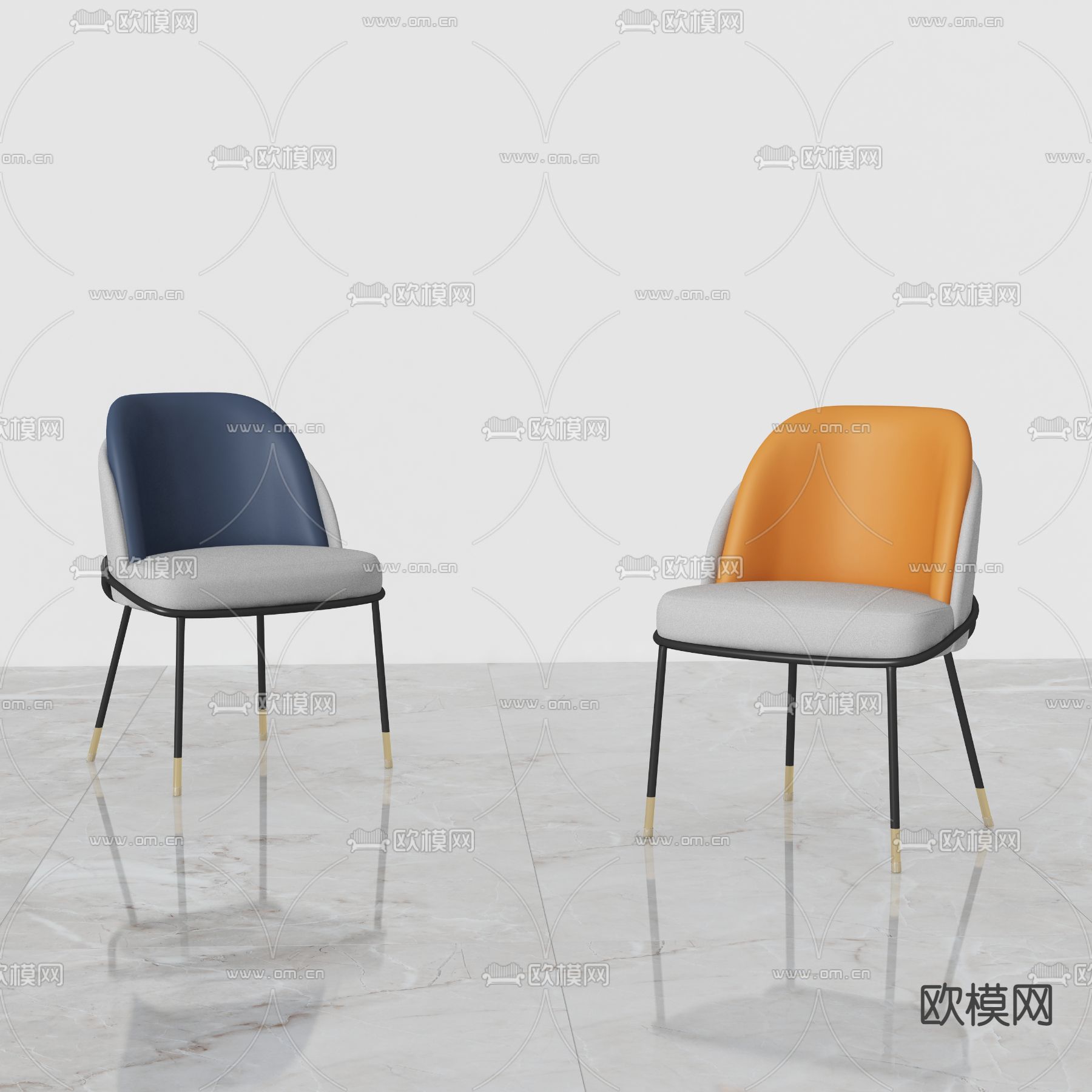 侘寂单椅子 餐椅3d模型下载（渲染图3）