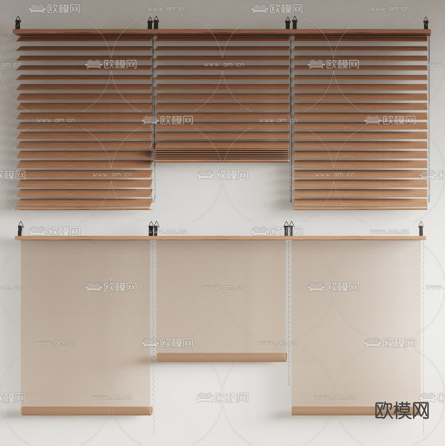 现代百叶窗 卷帘su模型下载_ID12249288_sketchup模型下载-欧模网