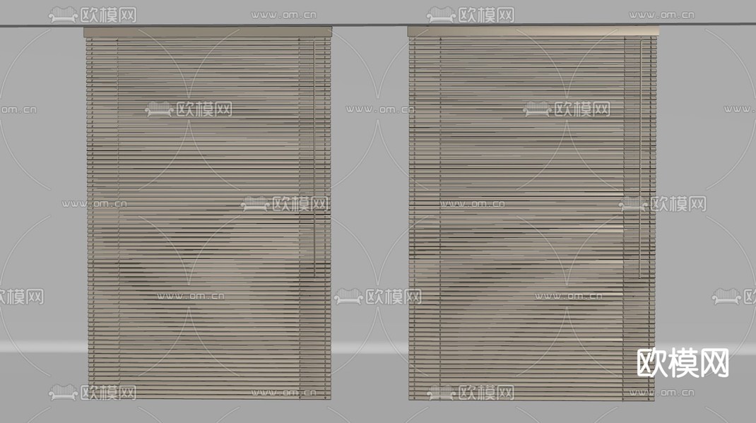现代百叶窗 窗帘 铝百叶su模型下载_ID12253153_sketchup模型下载-欧模网
