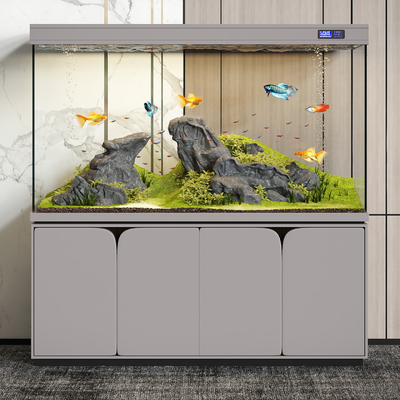  现代鱼缸 水族箱su模型 