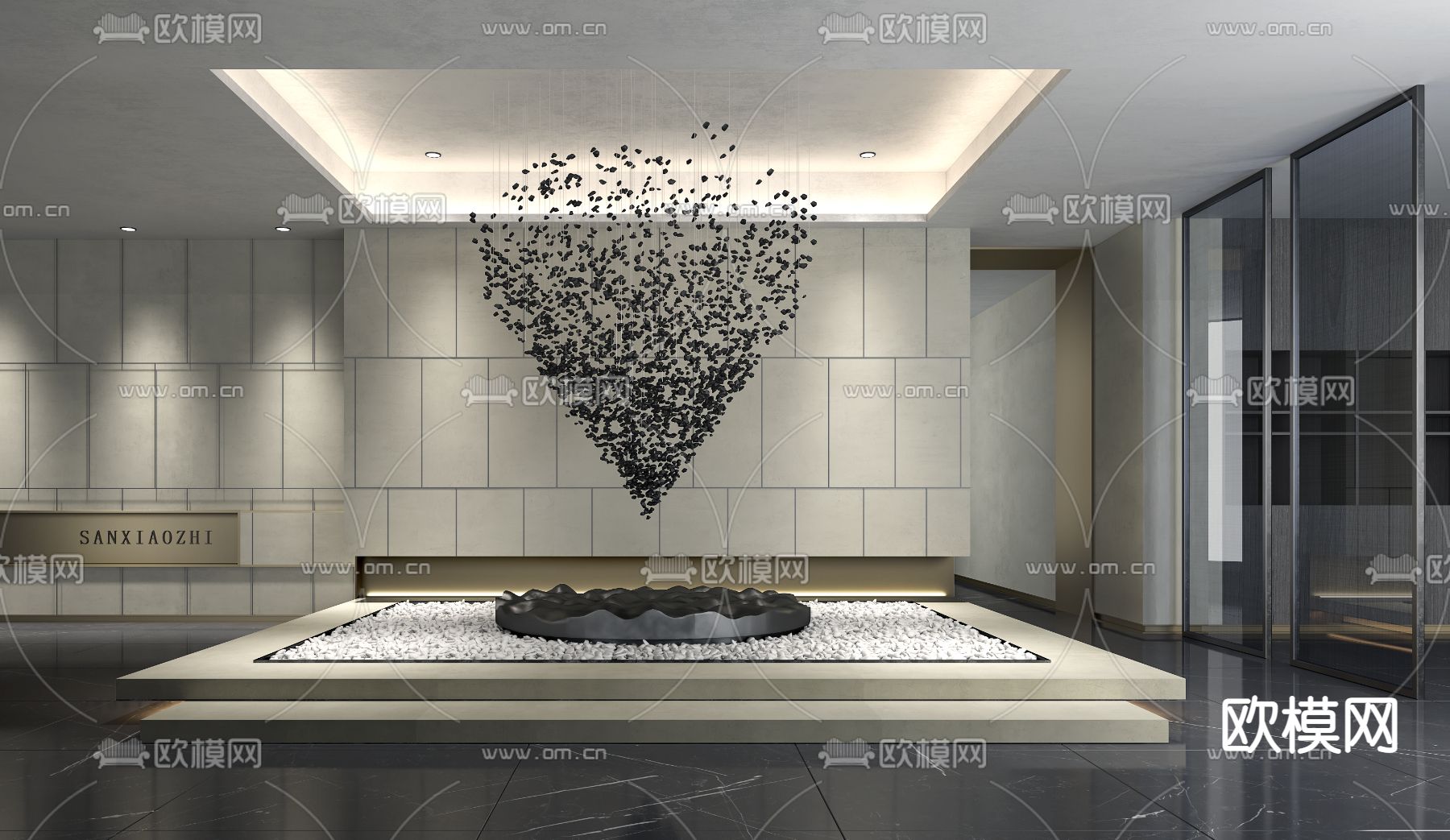 水晶雕塑 艺术挂件3d模型下载（渲染图1）