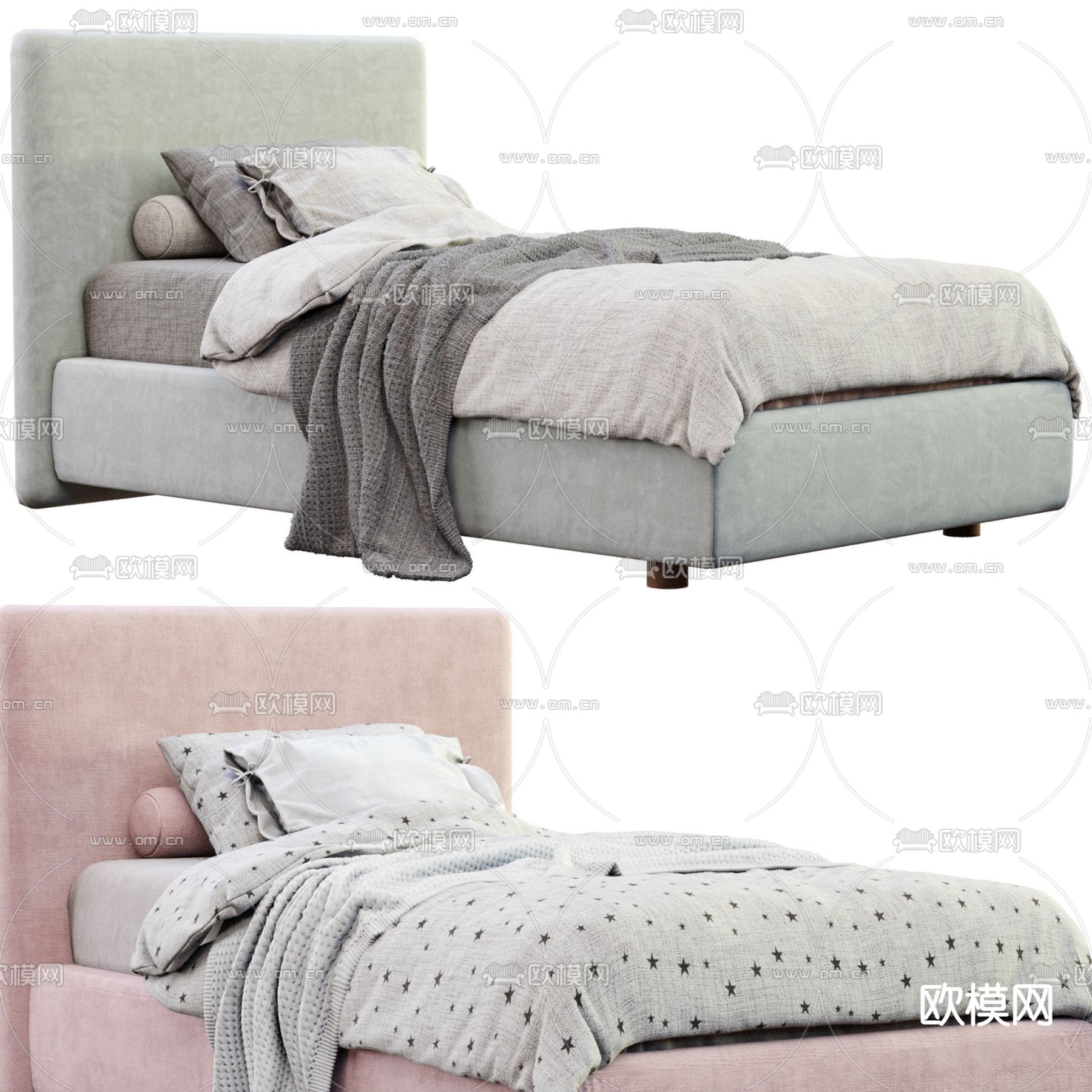 现代儿童床 小孩床3d模型下载