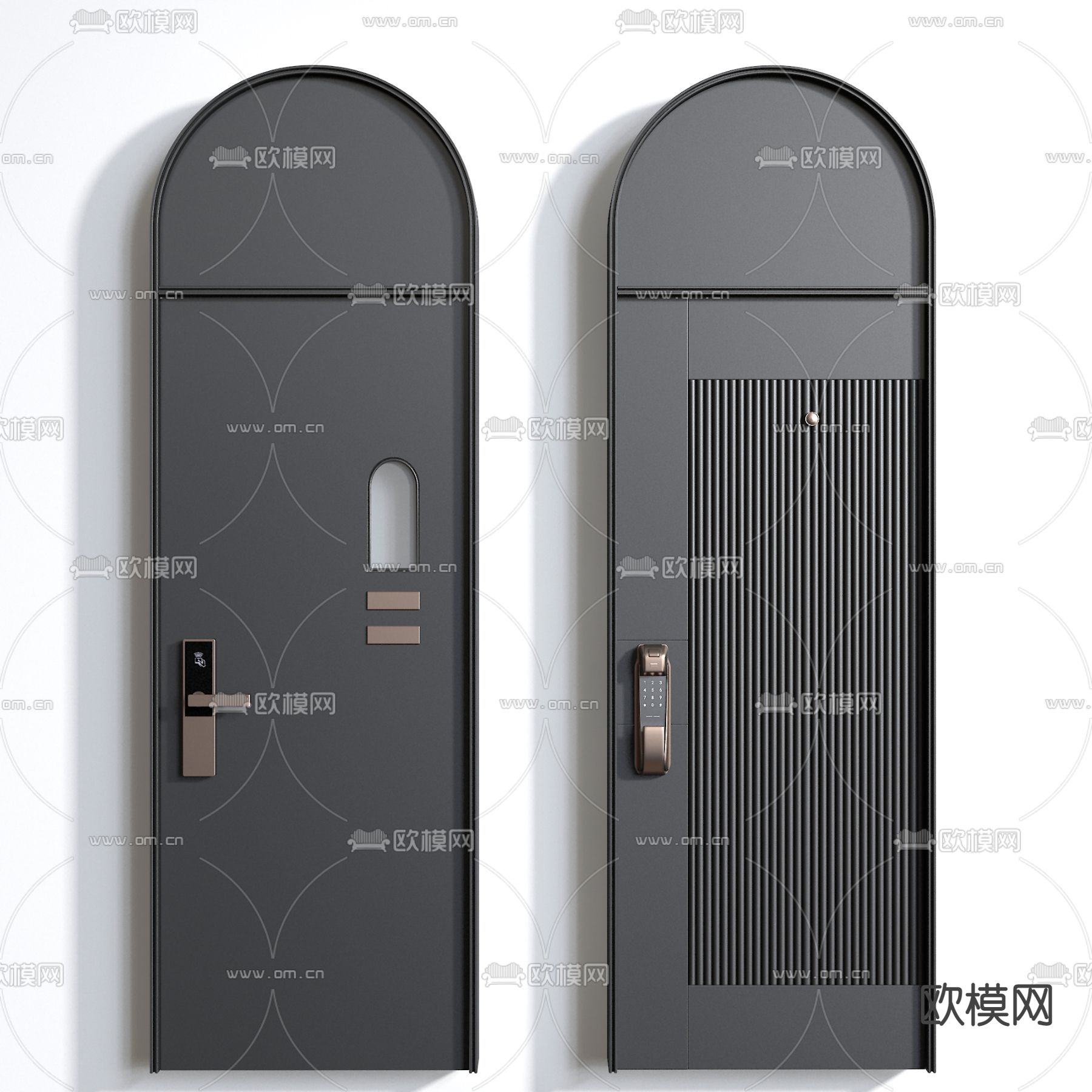 单开门 入户门 防盗门3d模型下载