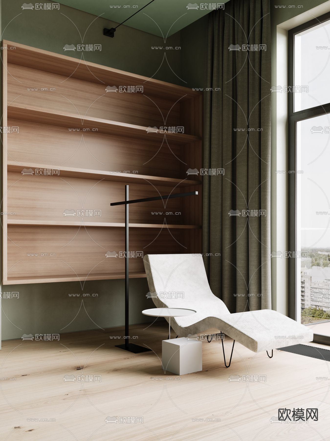 孟菲斯风客餐厅3d模型下载（渲染图10）