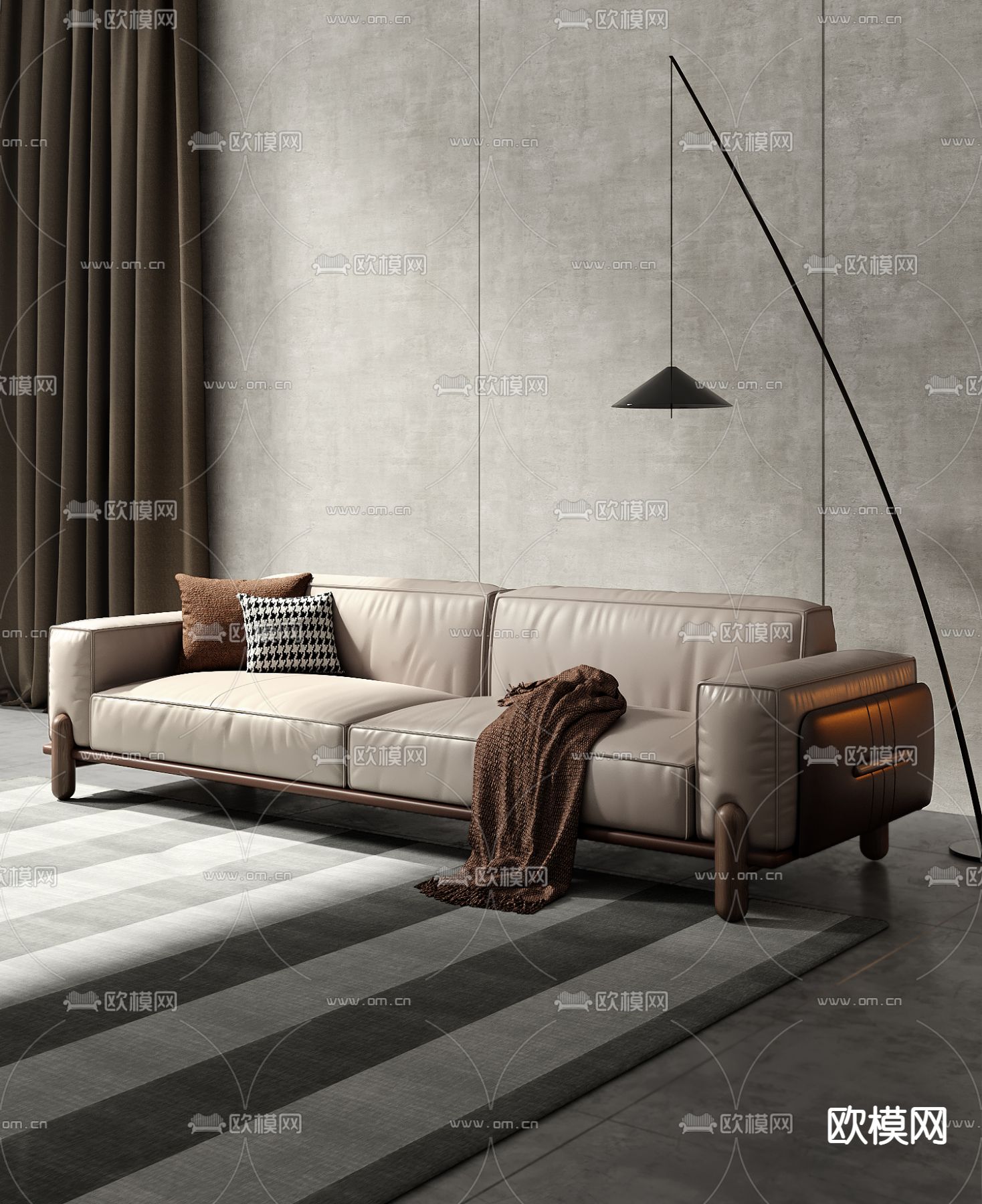 双人沙发 软体沙发3d模型下载