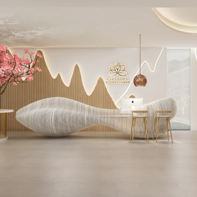  现代美容店大堂前台su模型 