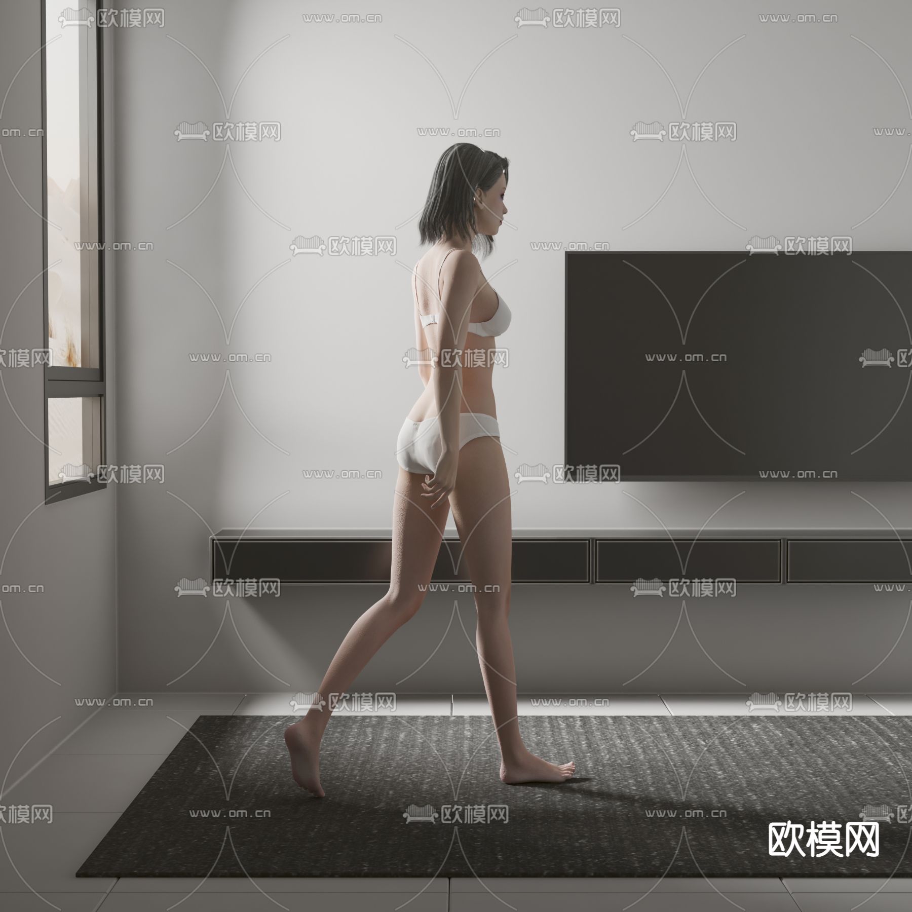 女性模特 人物 美女3d模型