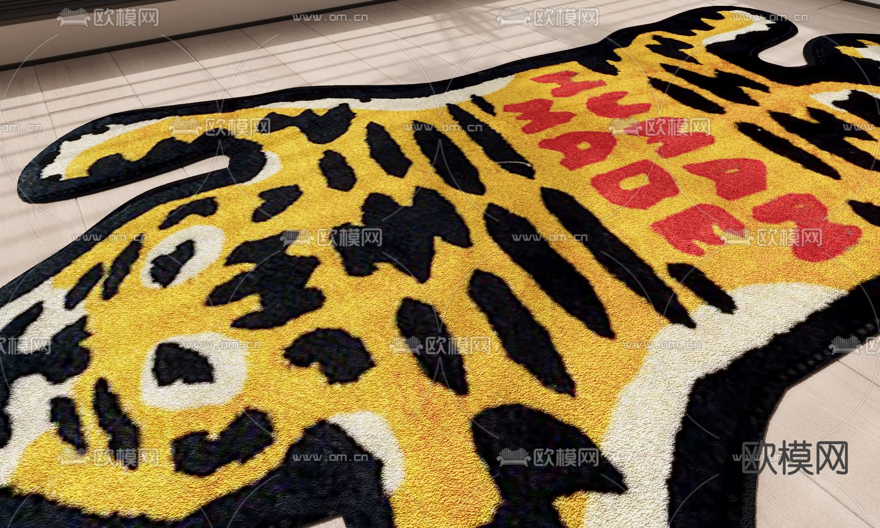 虎虎生威地毯3d模型下载（渲染图2）