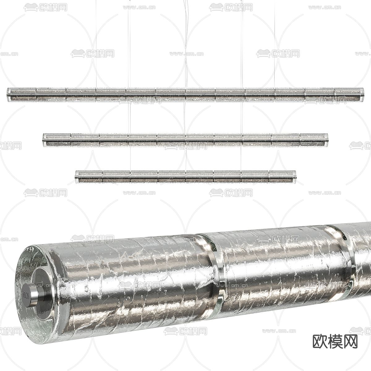后现代办公吊灯3d模型下载（渲染图1）