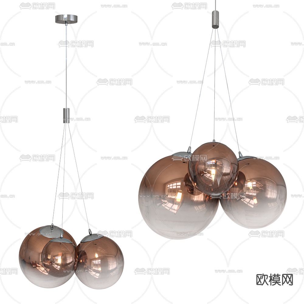 球形吊灯3d模型下载_ID12254646_3dmax免费模型-欧模网