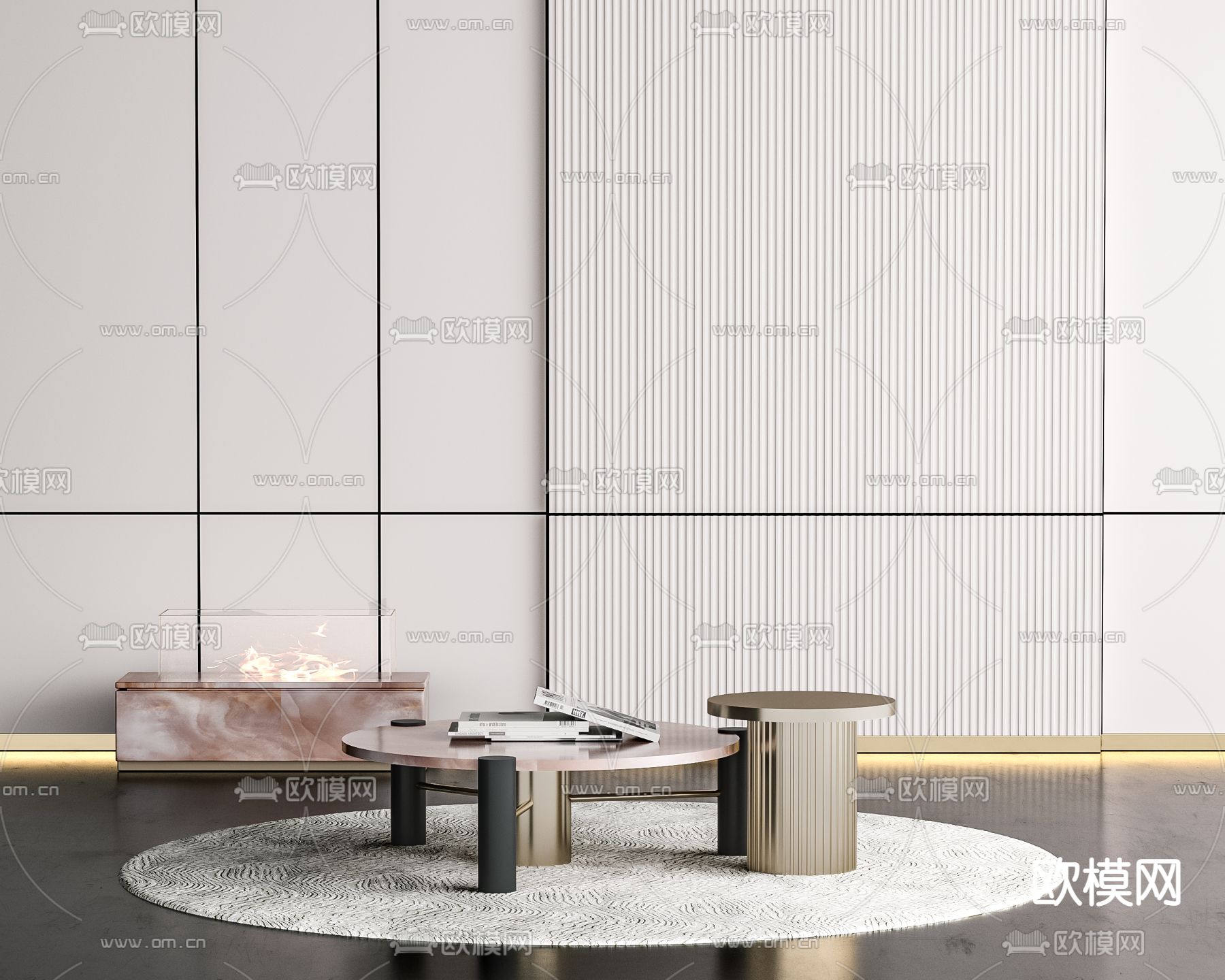 子母茶几3d模型下载