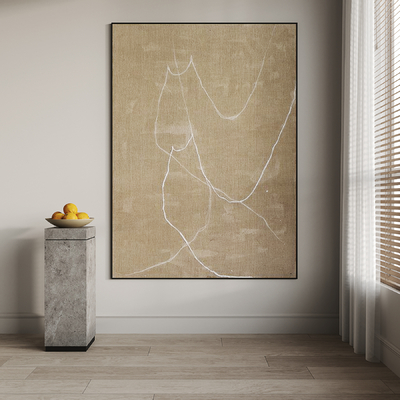 侘寂风抽象挂画su模型