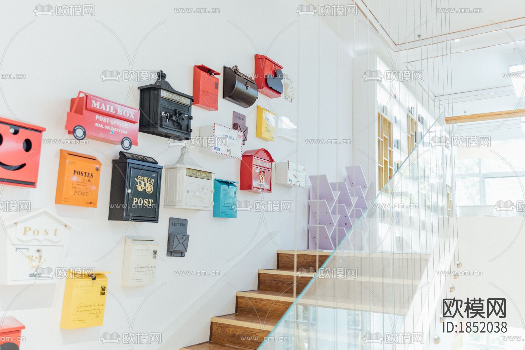 校园书店咖啡店CAD施工图下载（渲染图5）