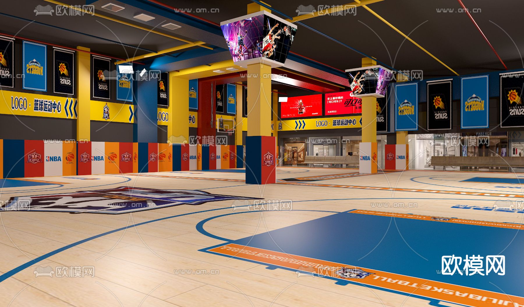 现代篮球馆 体育馆3d模型下载