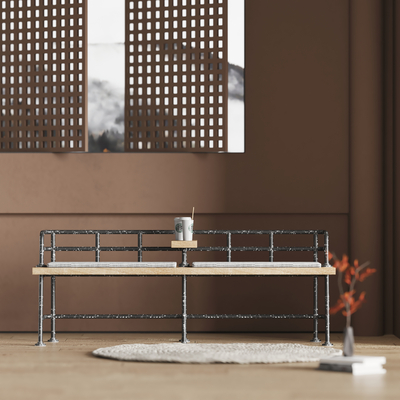  户外长椅su模型 