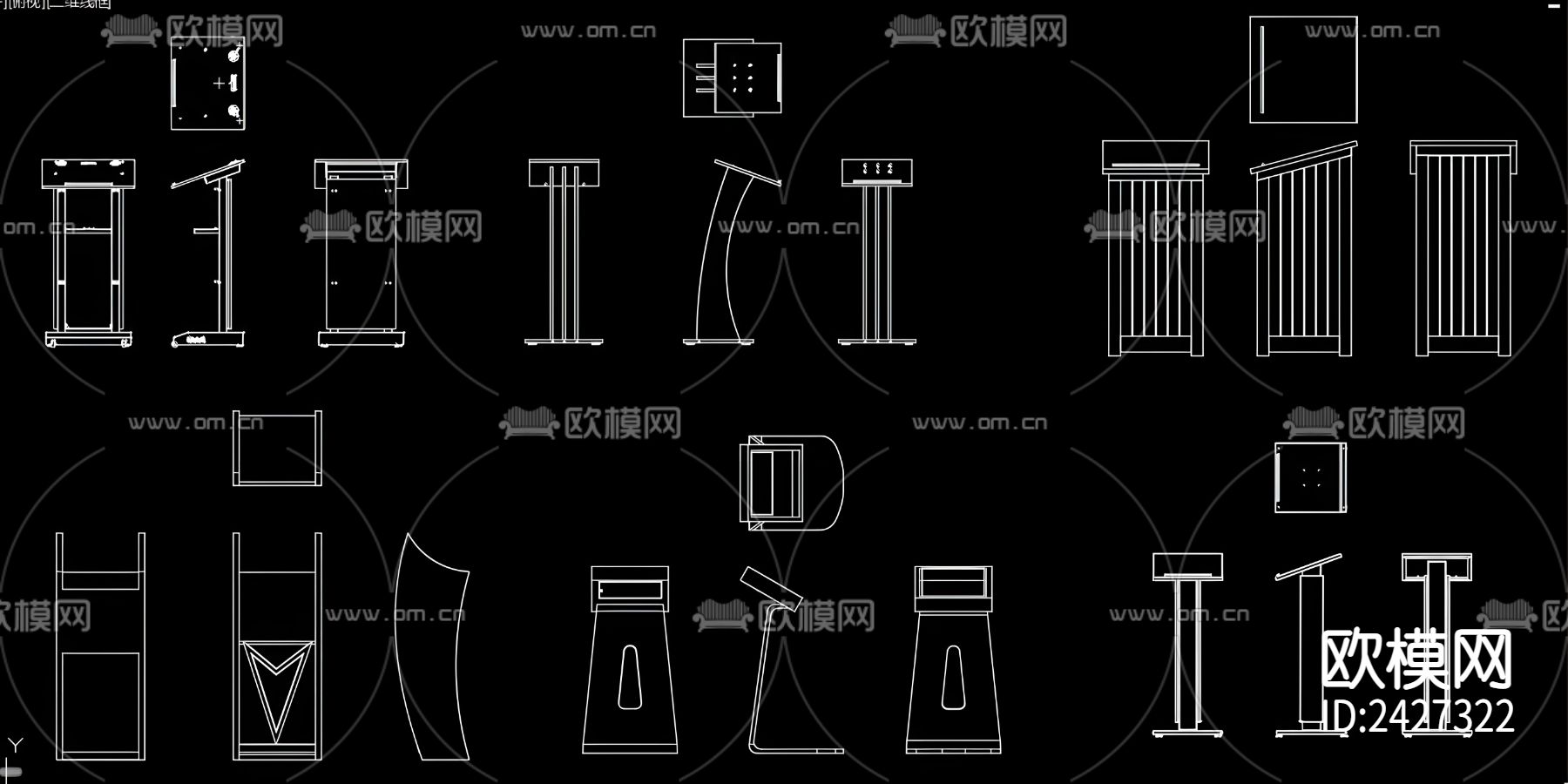 演讲台cad图库下载（渲染图5）
