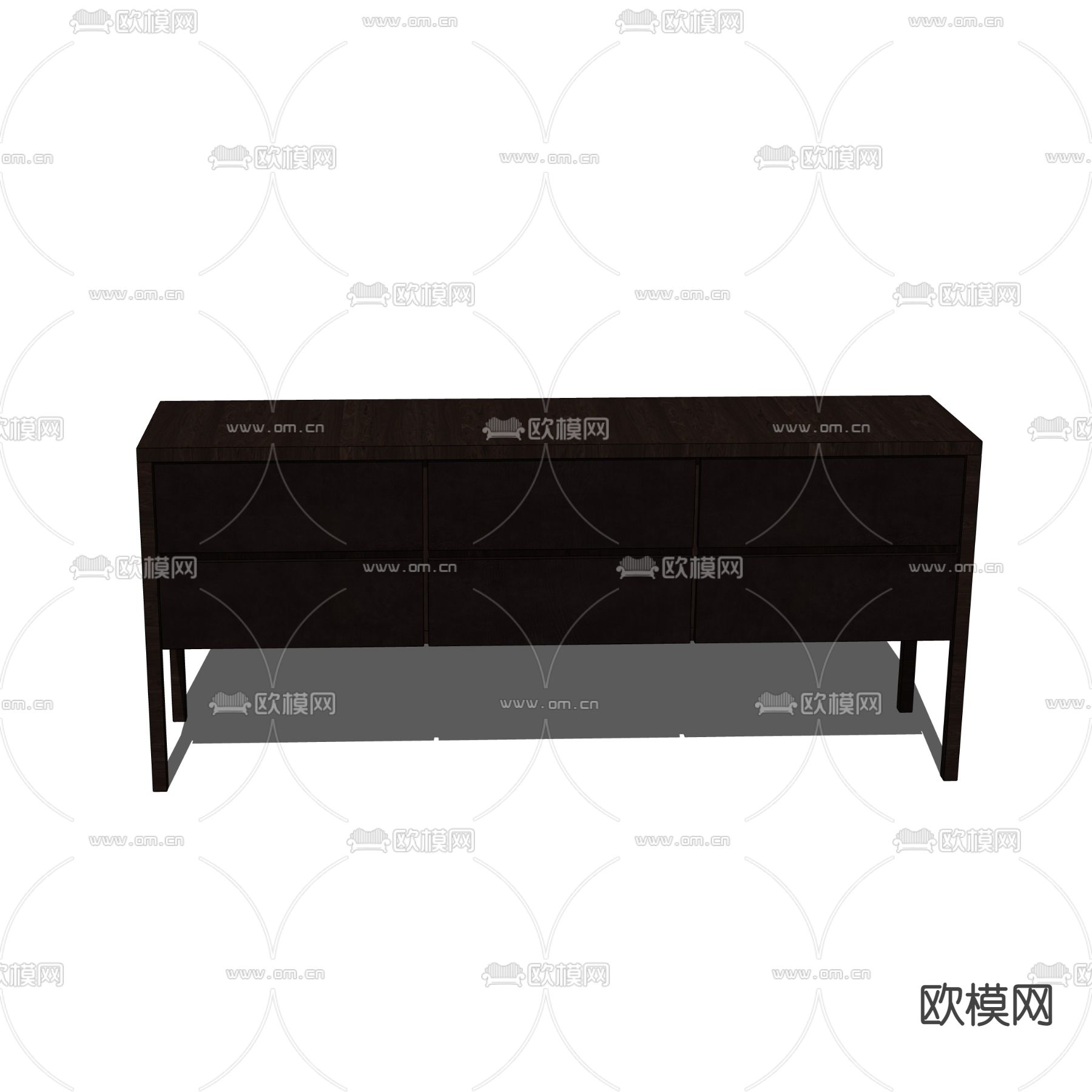 后现代玄关柜 边柜su模型下载（渲染图3）