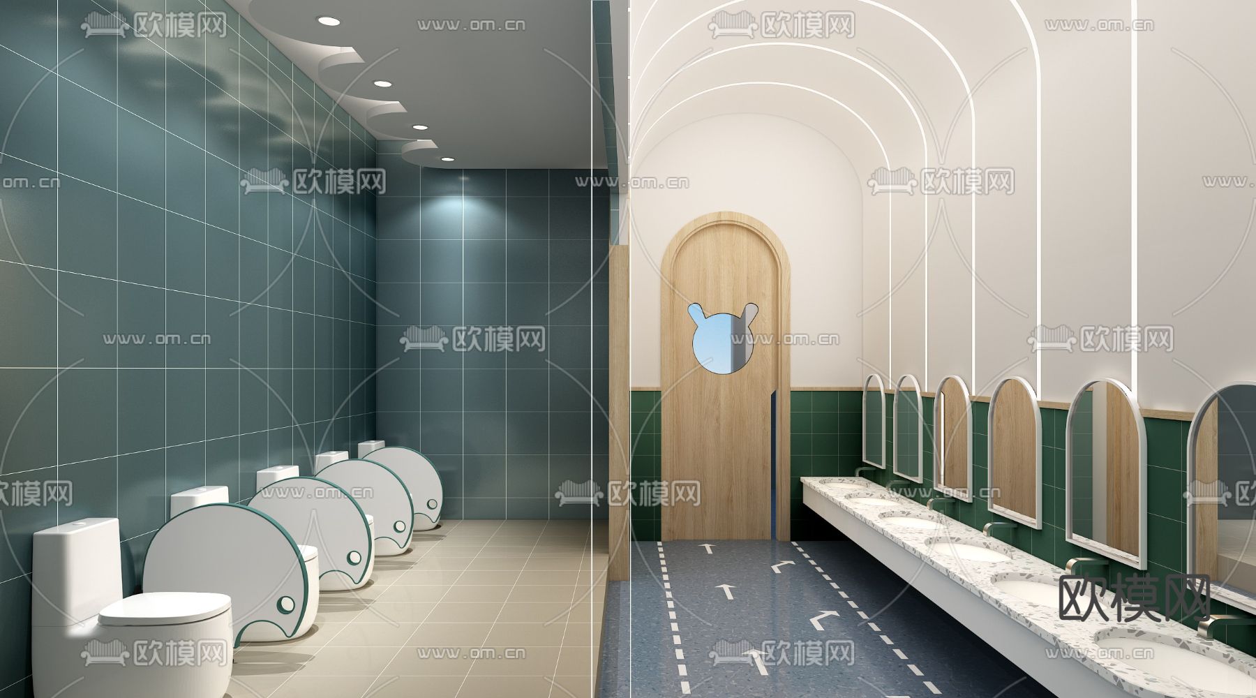 托育中心 幼儿园3d模型下载（渲染图7）