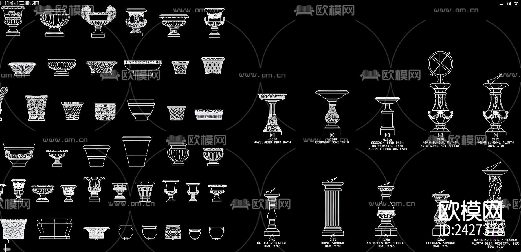 花钵cad图库下载（渲染图3）