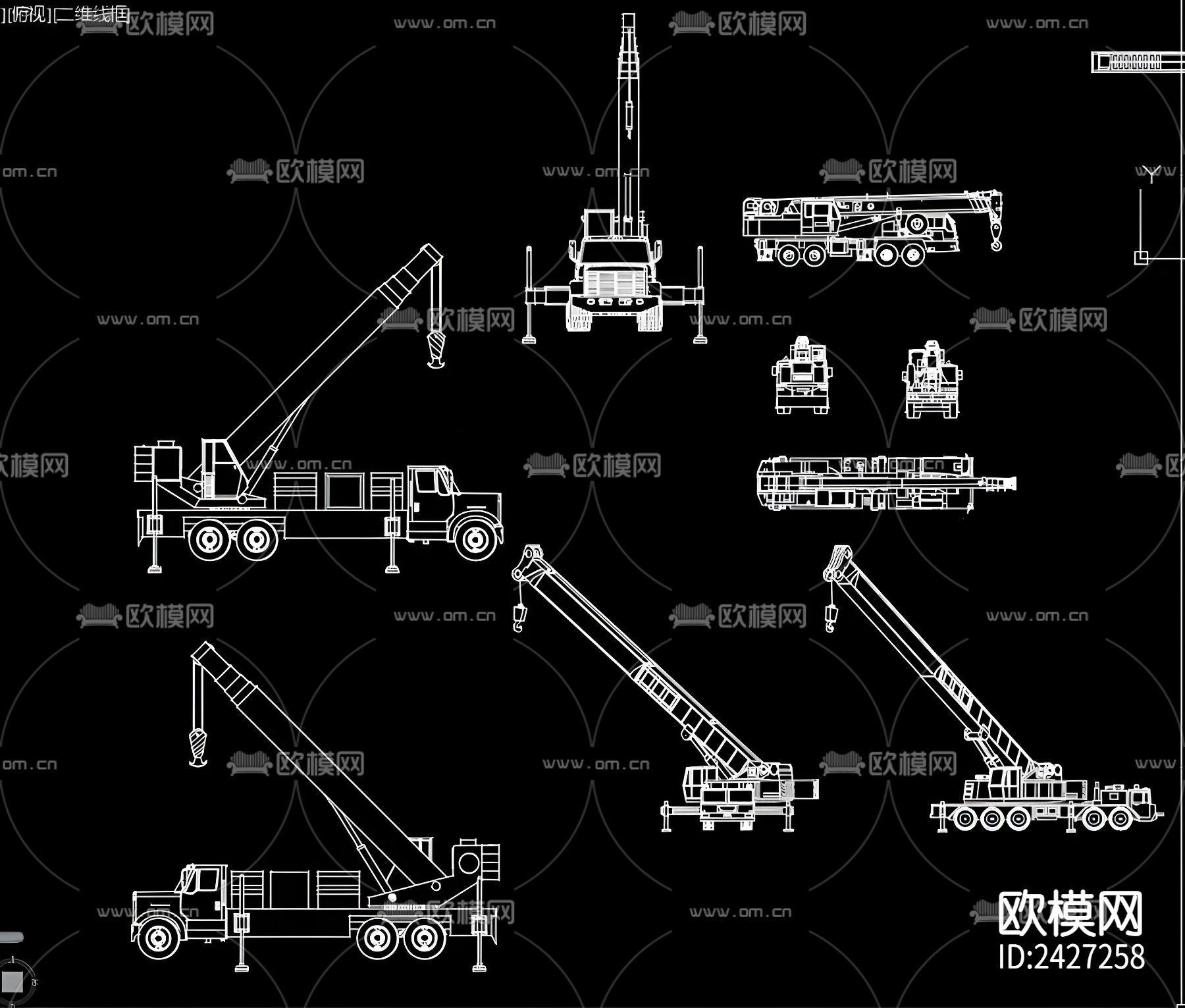 塔吊cad图库下载（渲染图3）