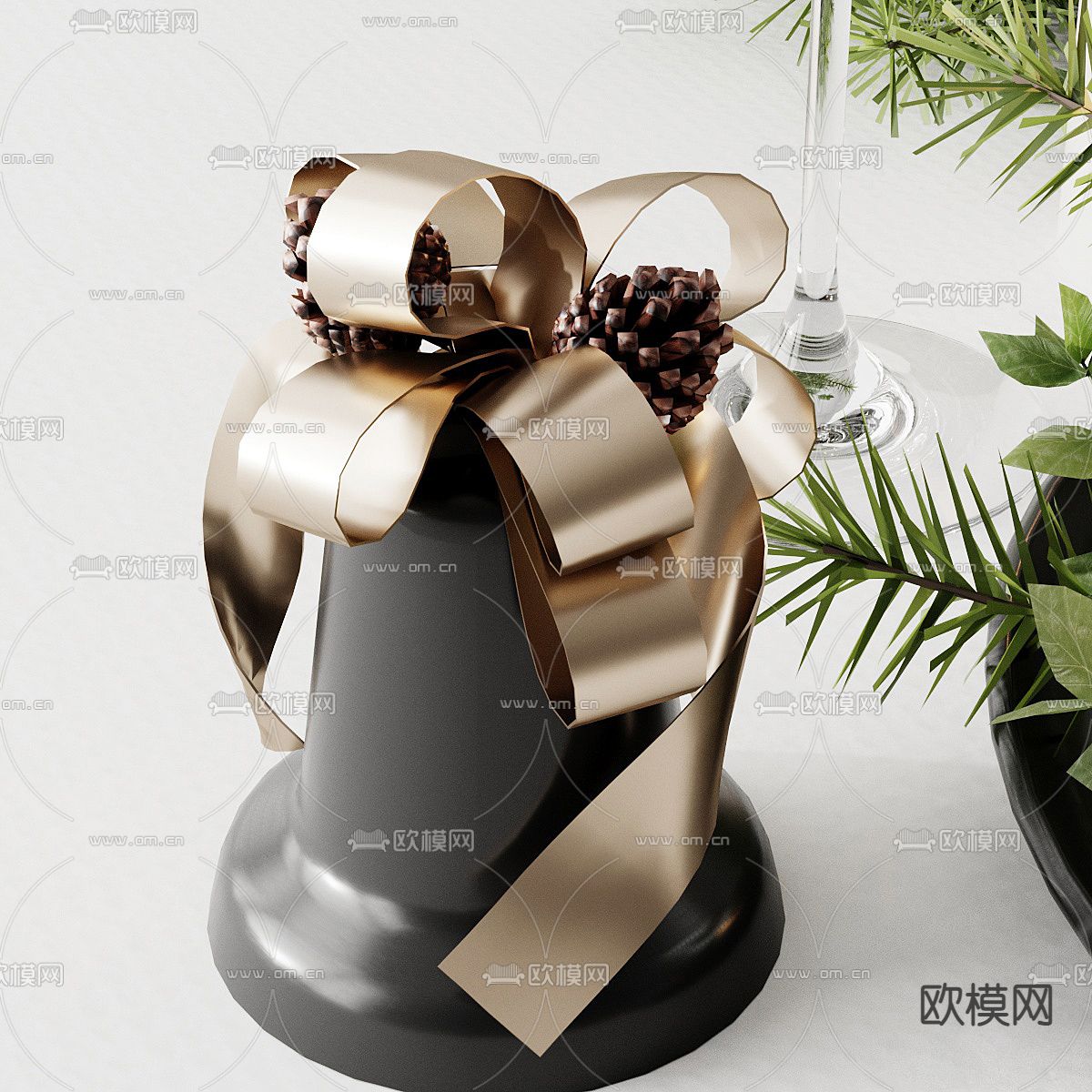 刀叉 西式餐具 烛台3d模型下载（渲染图4）