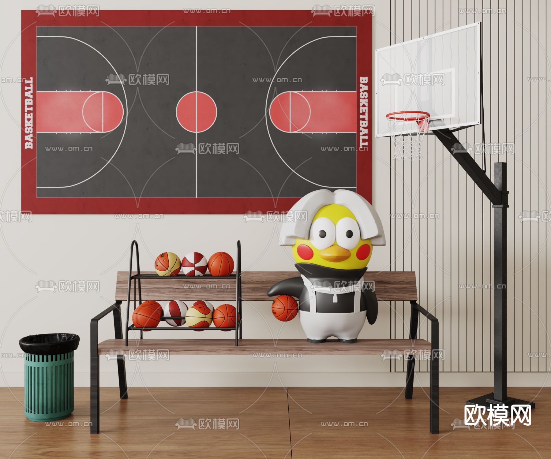 儿童篮球 玩具3d模型下载