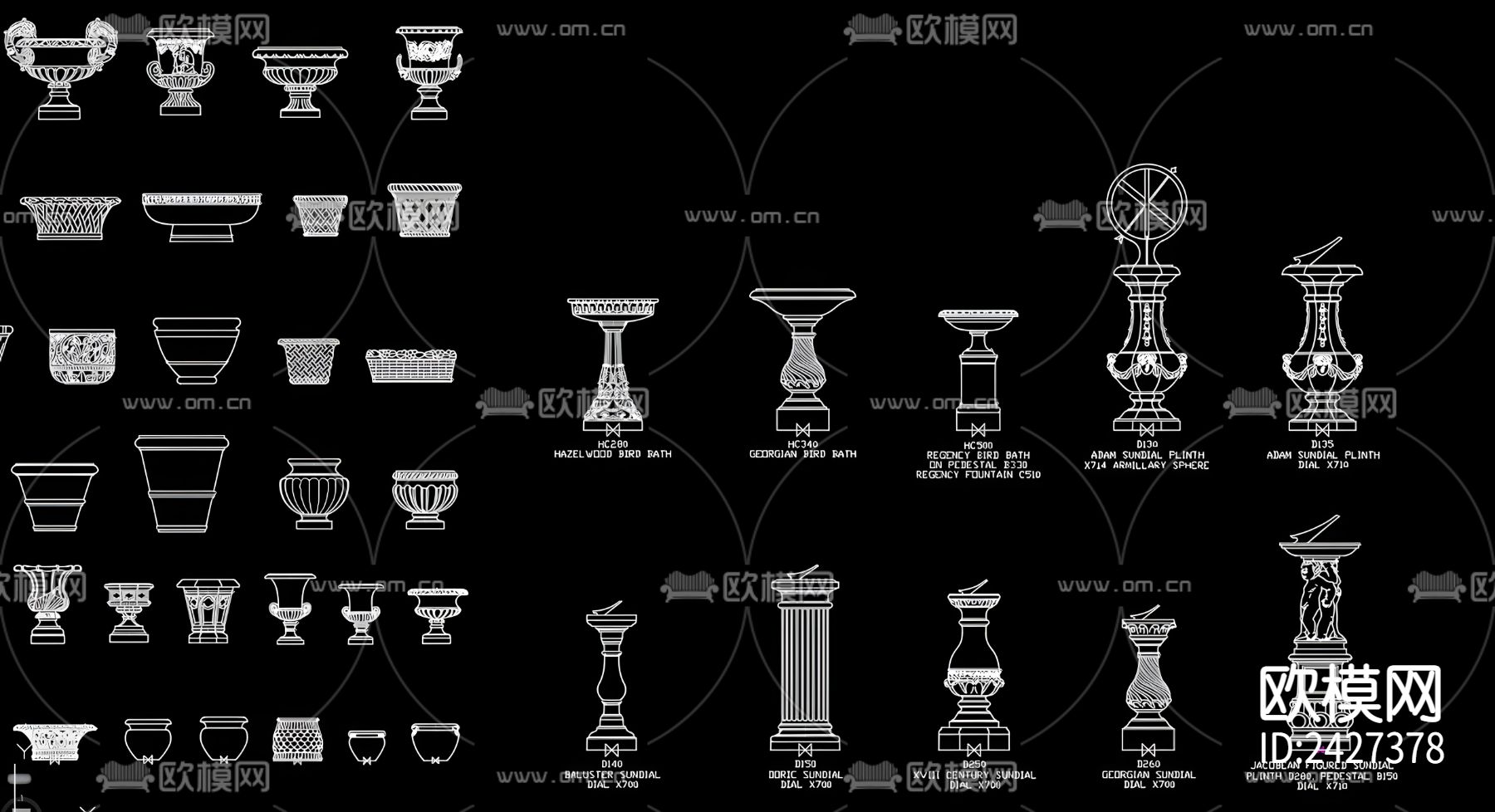 花钵cad图库下载（渲染图2）