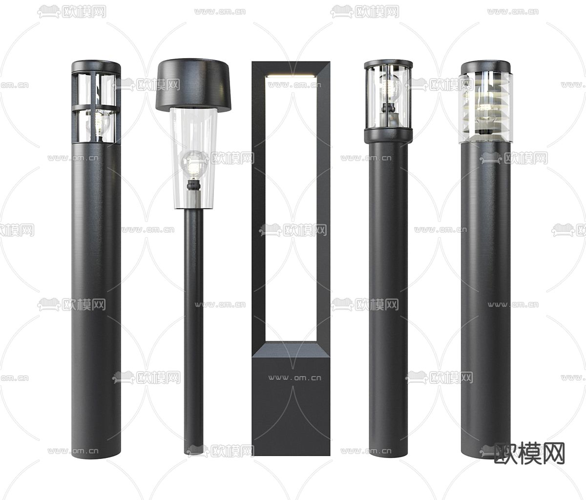 景观灯 路灯 草坪灯3d模型下载（渲染图1）