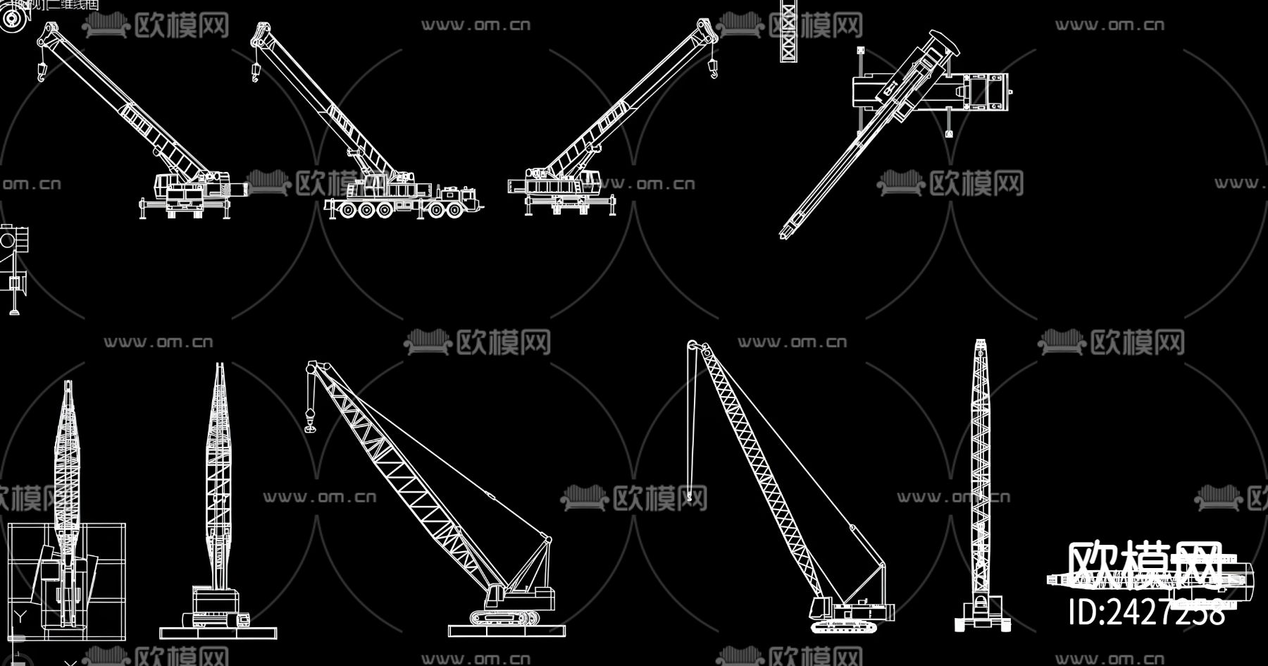 塔吊cad图库下载（渲染图6）